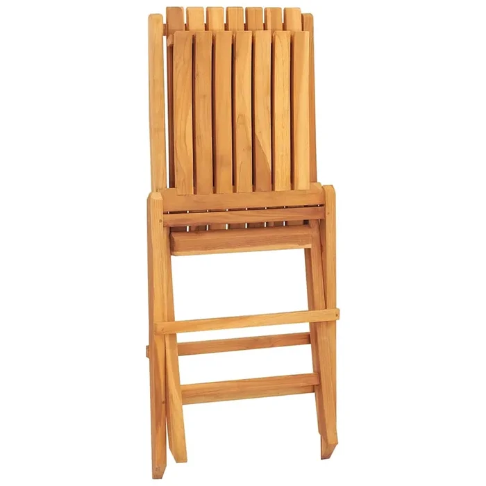 vidaXL Sillas de jardín plegables 8 uds madera maciza teca 47x47x89 cm