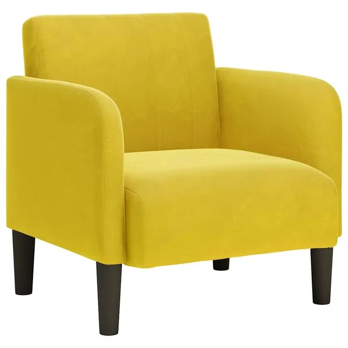 vidaXL Sillón con reposabrazos terciopelo amarillo 54 cm