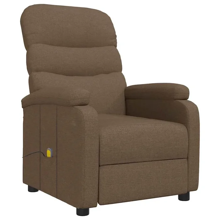 vidaXL Sillón de masaje eléctrico tela marrón (8)