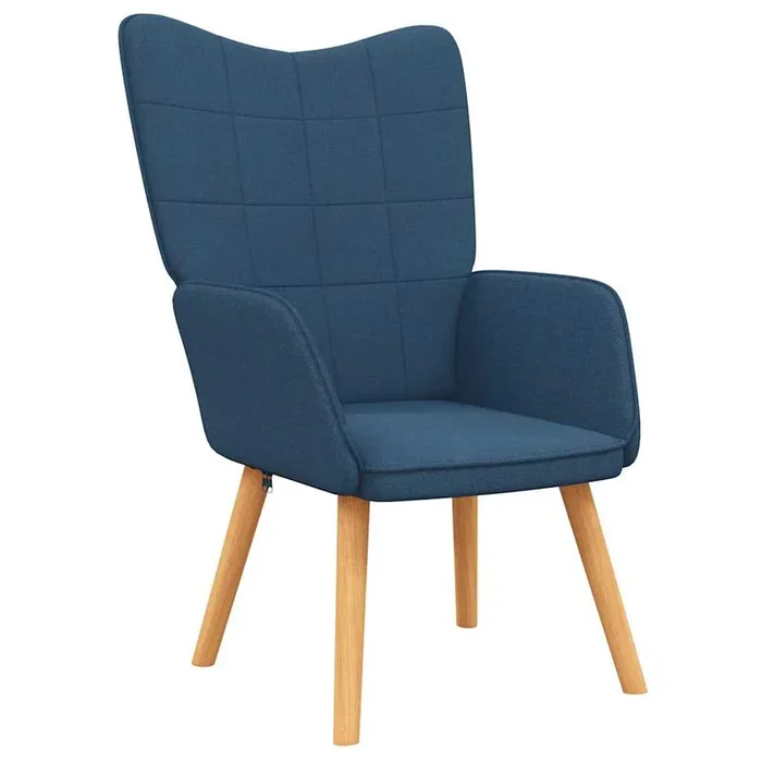 vidaXL Sillón de relax de tela azul (2)
