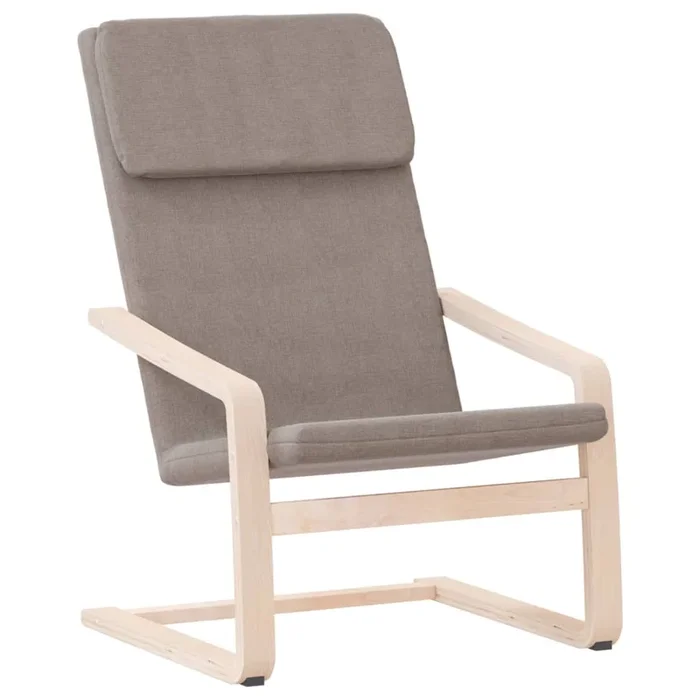 vidaXL Sillón de relax de tela gris taupe (3)