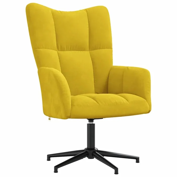vidaXL Sillón de relax de terciopelo amarillo mostaza (5)