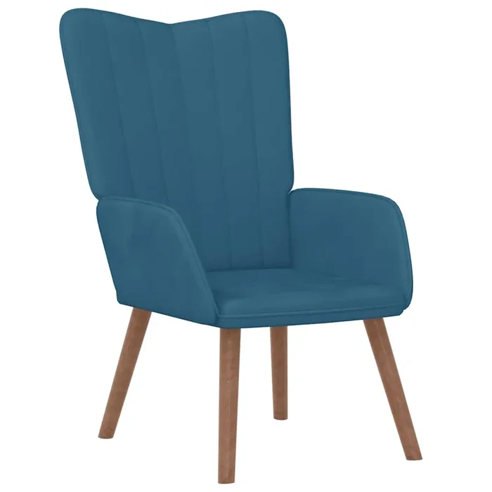 vidaXL Sillón de relax de terciopelo azul (4)