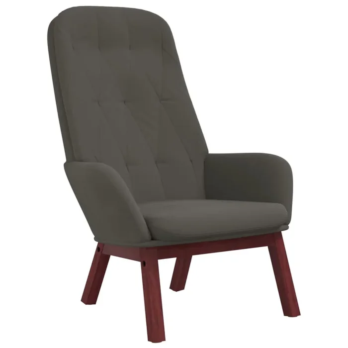 vidaXL Sillón de relax de terciopelo gris oscuro (7)