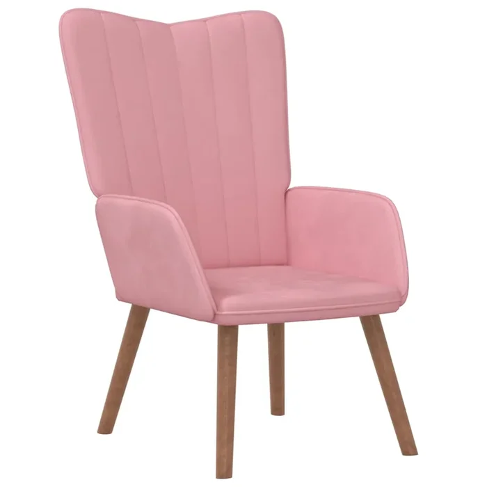 vidaXL Sillón de relax de terciopelo rosa (5)