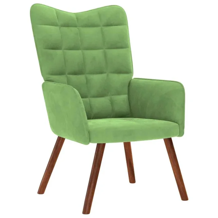 vidaXL Sillón de relax de terciopelo verde claro (3)