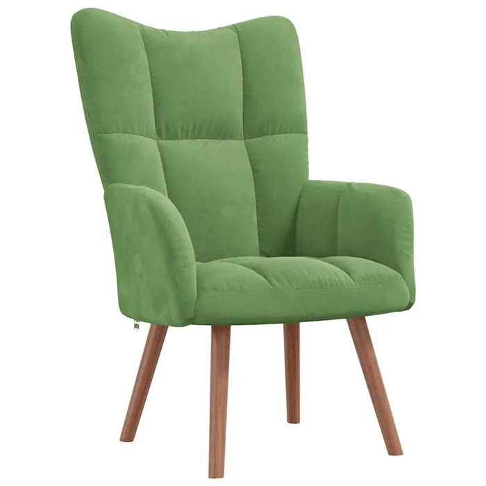 vidaXL Sillón de relax de terciopelo verde claro (5)