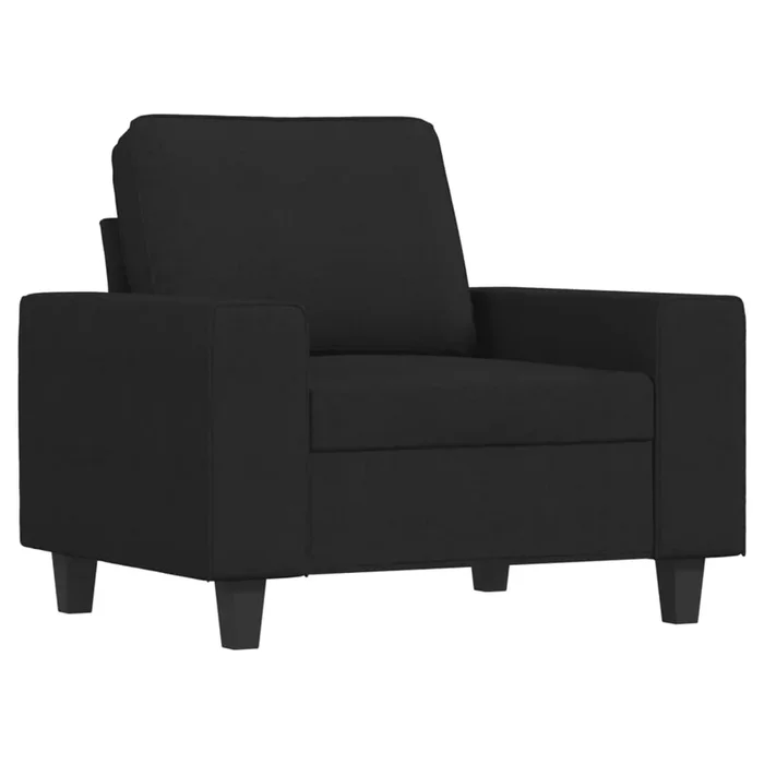 vidaXL Sillón de tela negro 60 cm (8)