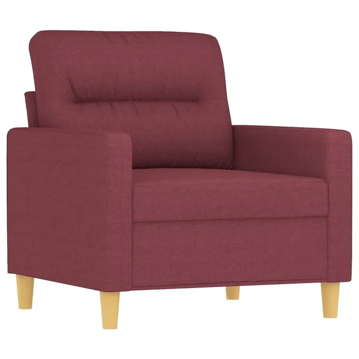 vidaXL Sillón de tela rojo tinto 60 cm (4)
