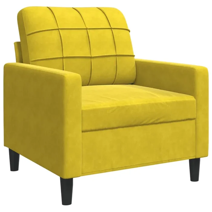 vidaXL Sillón de terciopelo amarillo 60 cm (5)