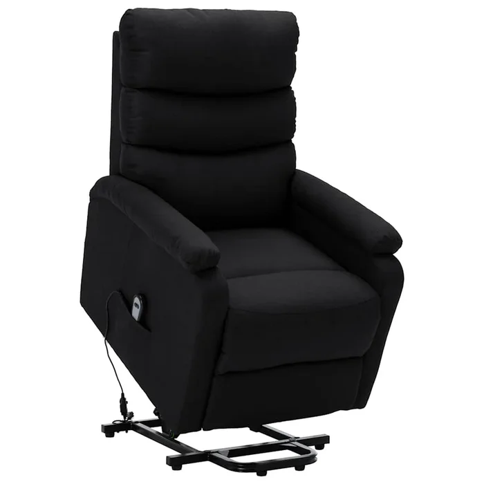 vidaXL Sillón elevable tela negro (5)