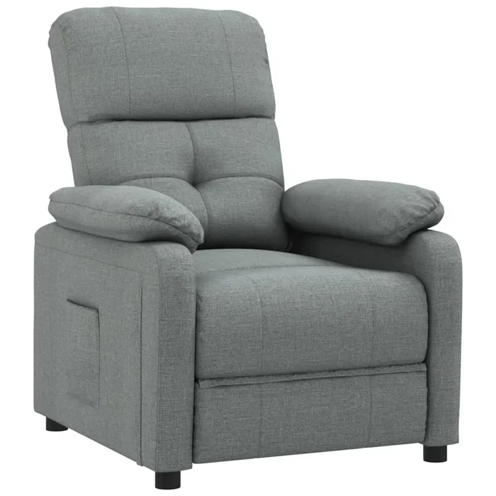 vidaXL Sillón reclinable de tela gris oscuro (38)