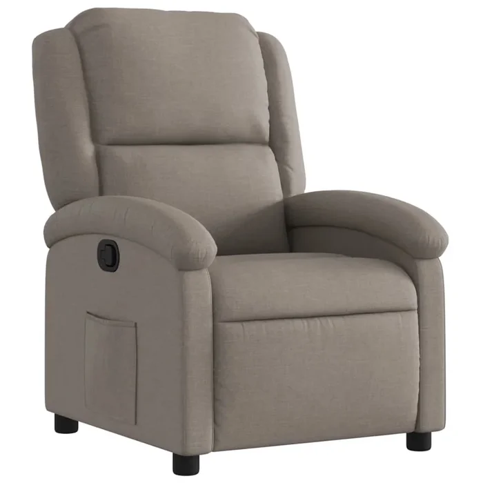 vidaXL Sillón reclinable de tela gris taupe (31)