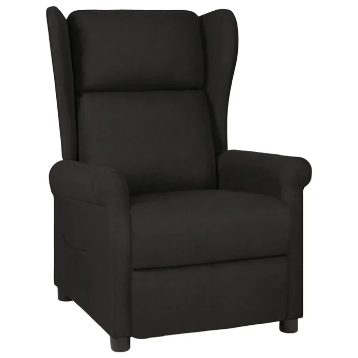vidaXL Sillón reclinable de tela negro (22)