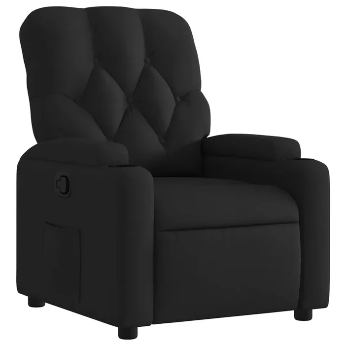 vidaXL Sillón reclinable de tela negro (33)