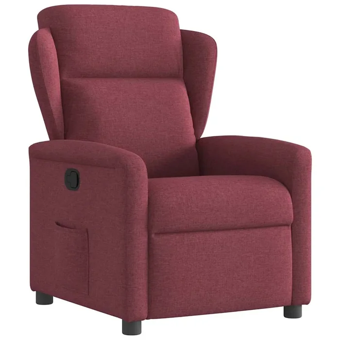 vidaXL Sillón reclinable de tela rojo tinto (6)