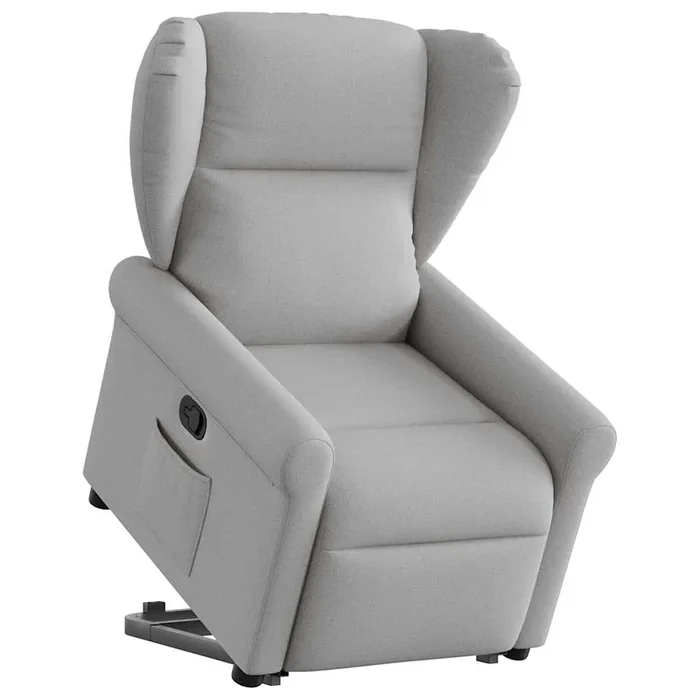 vidaXL Sillón reclinable elevable de tela gris nube (11)