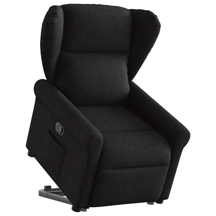 vidaXL Sillón reclinable elevable tela negro (23)