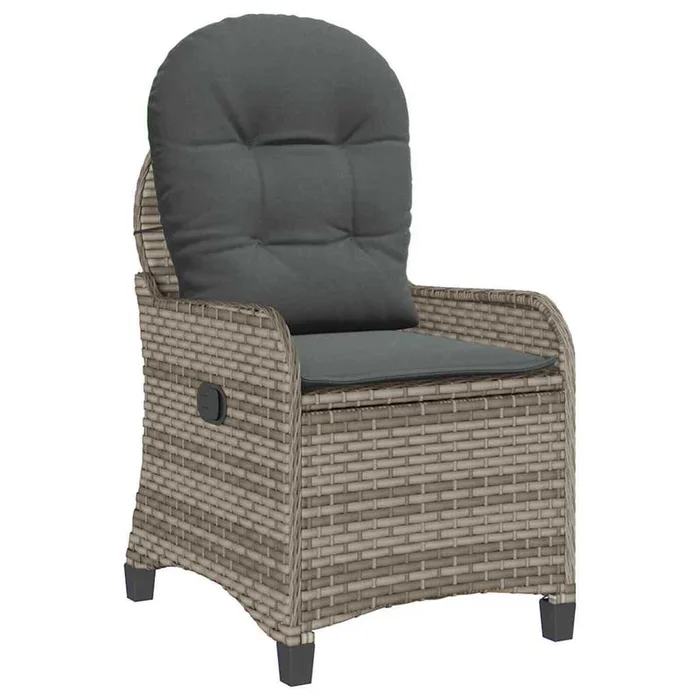 vidaXL Sillón reclinable Gris 56 x 66 x 95cm ratán sintético