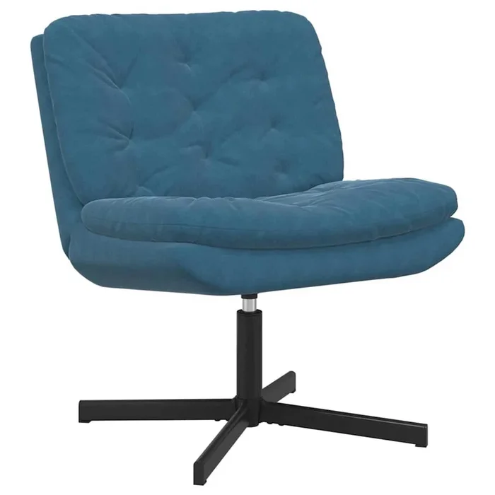 vidaXL Sillón Relax giratorio Azul 63 x 75 x 76 cm Terciopelo