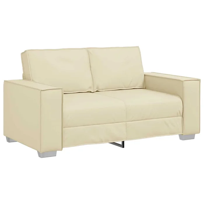 vidaXL Sillón sofá con cojín Crema 160 x 78 x 84 cm Cuero artificial