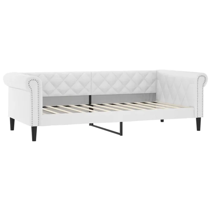 vidaXL Sofá cama cuero sintético blanco 80×200 cm