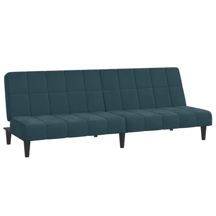 vidaXL Sofá cama de 2 plazas terciopelo azul (4)