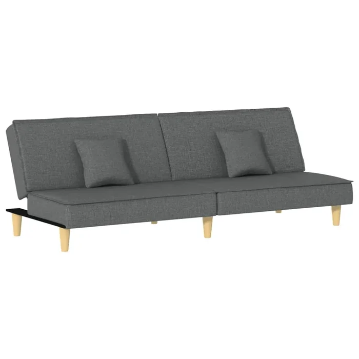 vidaXL Sofá cama de tela gris oscuro (3)