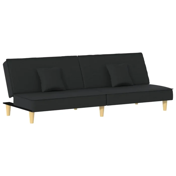 vidaXL Sofá cama de tela negro (3)