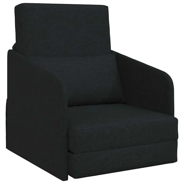 vidaXL Sofá cama Negro 65 x 80 x 83 cm tela