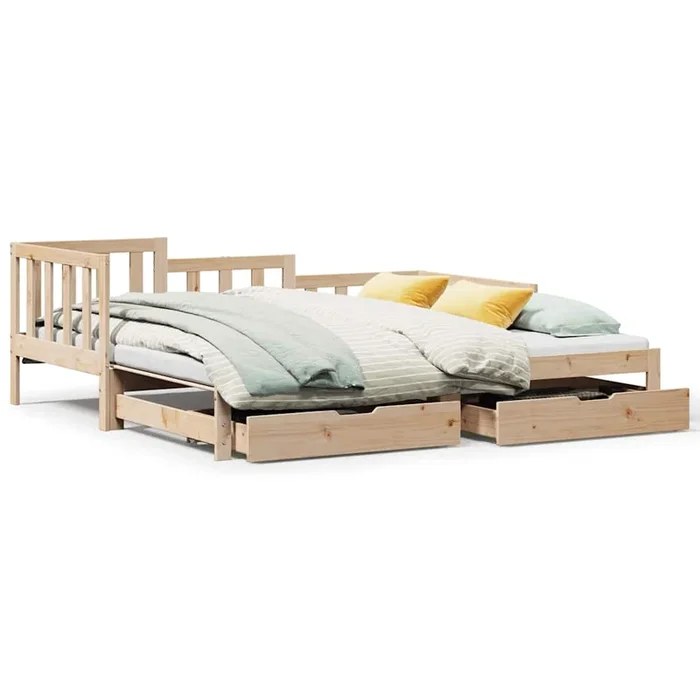 vidaXL Sofá cama nido con cajones sin colchón 80×200 cm (9)