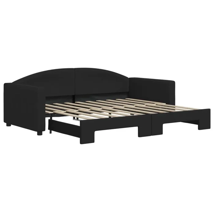 vidaXL Sofá cama nido tela negro 90×190 cm (3)