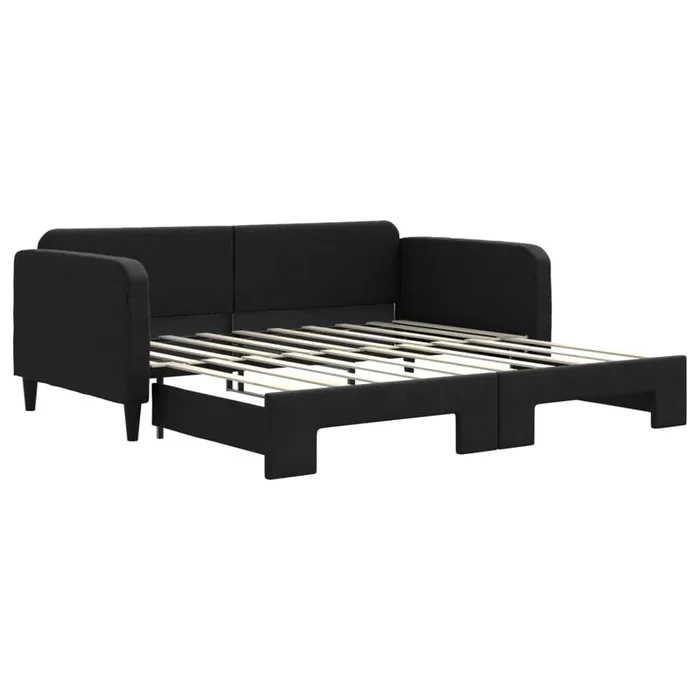 vidaXL Sofá cama nido tela negro 90×190 cm (5)