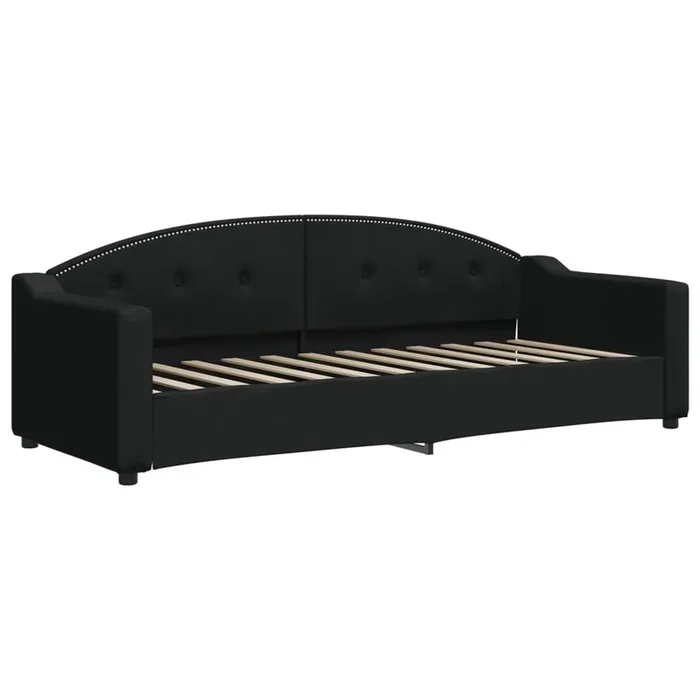 vidaXL Sofá cama sin colchón tela negro 80×200 cm (6)