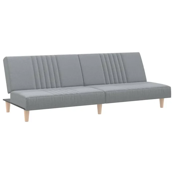 vidaXL Sofá cama tela gris claro (3)