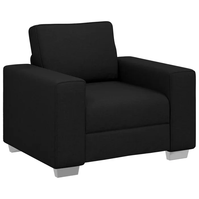 vidaXL Sofá con cojín Negro 100 x 77 x 82 cm tela