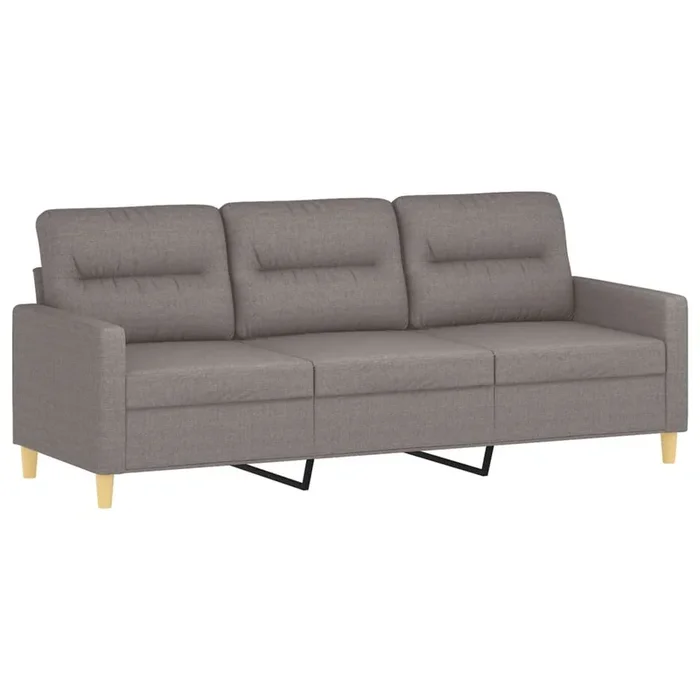 vidaXL Sofá de 3 plazas de tela gris taupe 180 cm