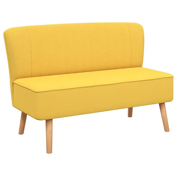 vidaXL Sofá de tela amarillo 117×55,5×77 cm