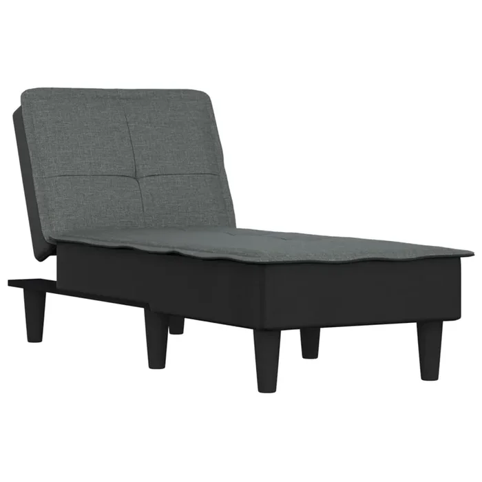 vidaXL Sofá diván de tela gris oscuro (2)