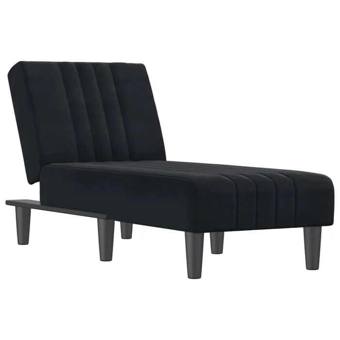 vidaXL Sofá diván de terciopelo negro (5)