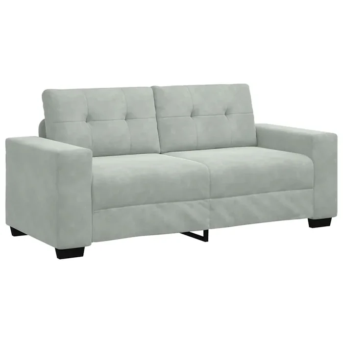 vidaXL Sofá Loveseat gris claro 140 cm terciopelo