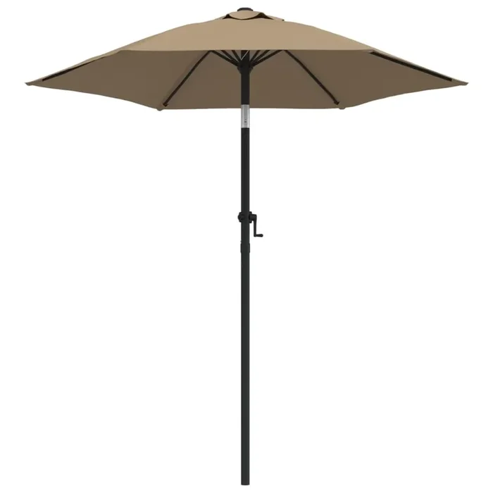 vidaXL Sombrilla de aluminio gris topo 200×224 cm