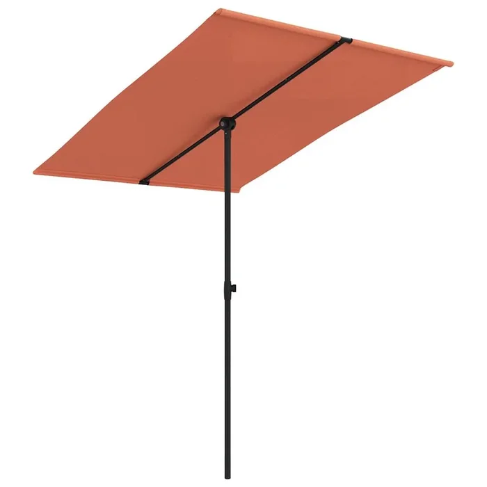 vidaXL Sombrilla de jardín con palo de aluminio terracota 2×1,5 m