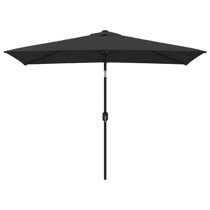 vidaXL Sombrilla de jardín con palo de metal negro 300×200 cm