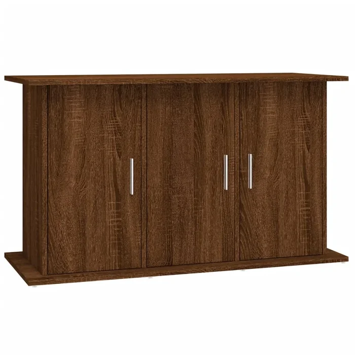 vidaXL Soporte de acuario madera ingeniería marrón roble 101x41x58 cm (2)