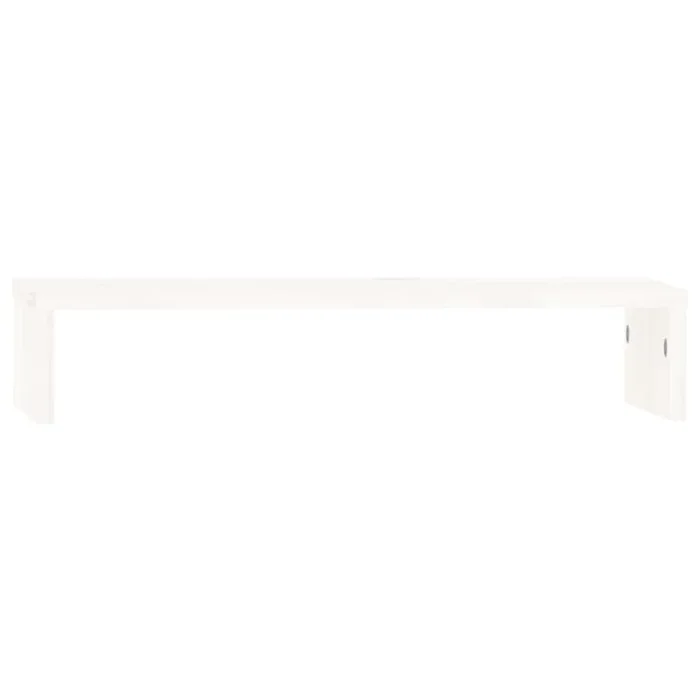 vidaXL Soporte de monitor madera maciza de pino blanco 50x27x10 cm (2)