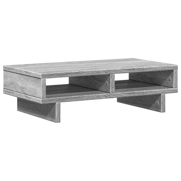 vidaXL Soporte de pantalla madera ingeniería gris Sonoma 50x27x15 cm
