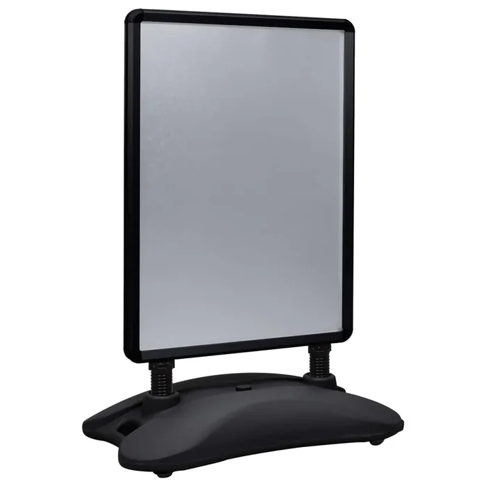 vidaXL Soporte para carteles A1 base de agua aleación aluminio negro