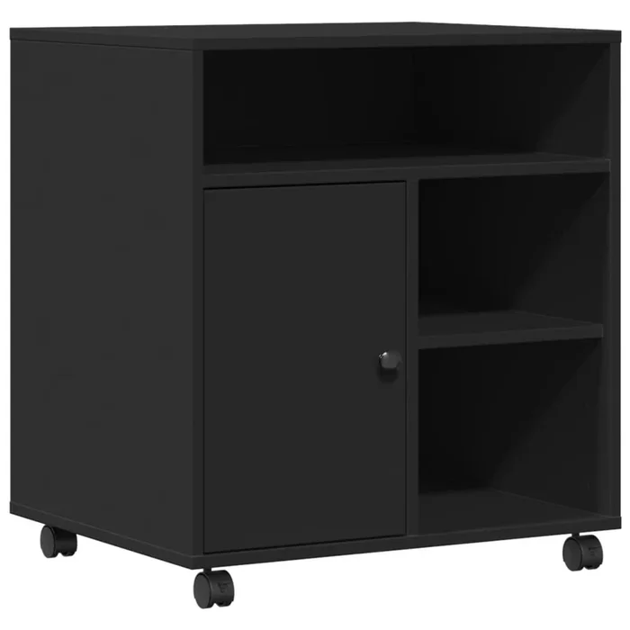 vidaXL Soporte para impresora con ruedas negro 60x50x67 cm