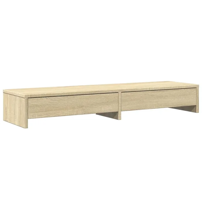 vidaXL Soporte para monitor con cajones Roble Sonoma 100x27x15 cm Madera de ingeniería